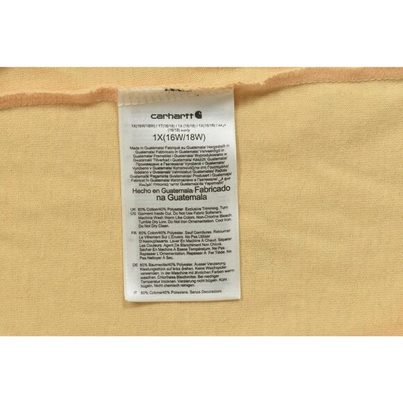 Carhartt Women Loose Fit Graphic T-Shirt Plus Size 1X Short Sleeve Orange - Picture 8 of 8